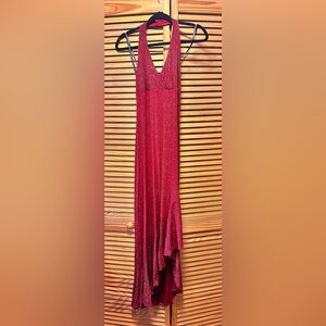 City Triangles Red Halter high/low Dress. Size M. Vintage 2003.